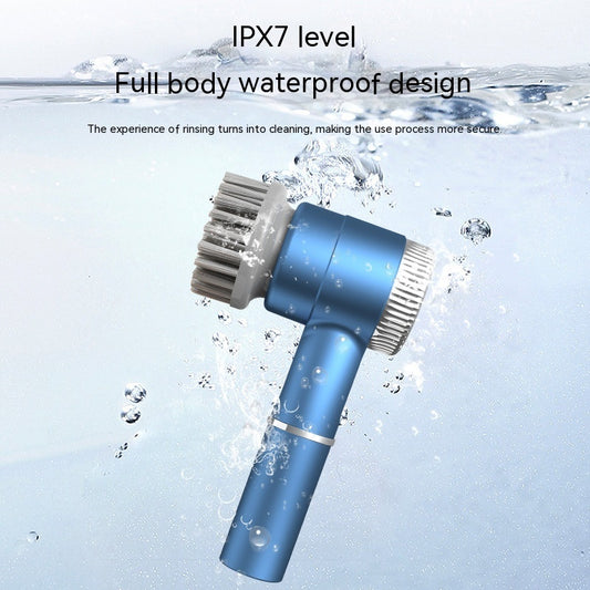 All-in-One Power Scrubber – Handheld Electric Brush with Wireless Charging & Multiple Brush Heads